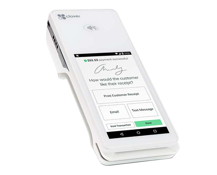 Clover Flex  ATM cards and credit card processing machine