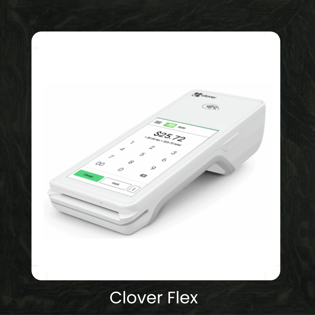 Clover Flex  ATM cards and credit card processing machine