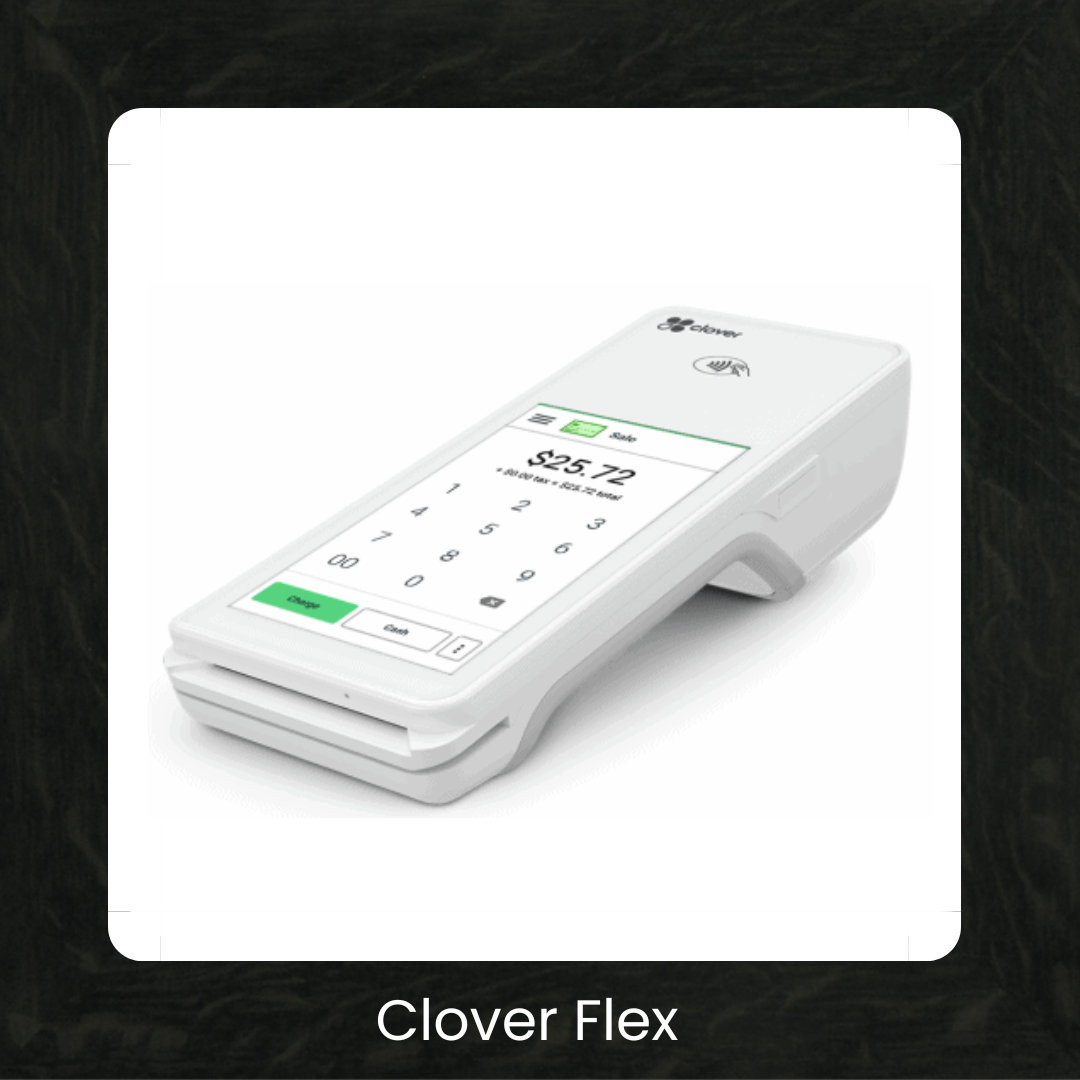 Clover Flex  ATM cards and credit card processing machine 